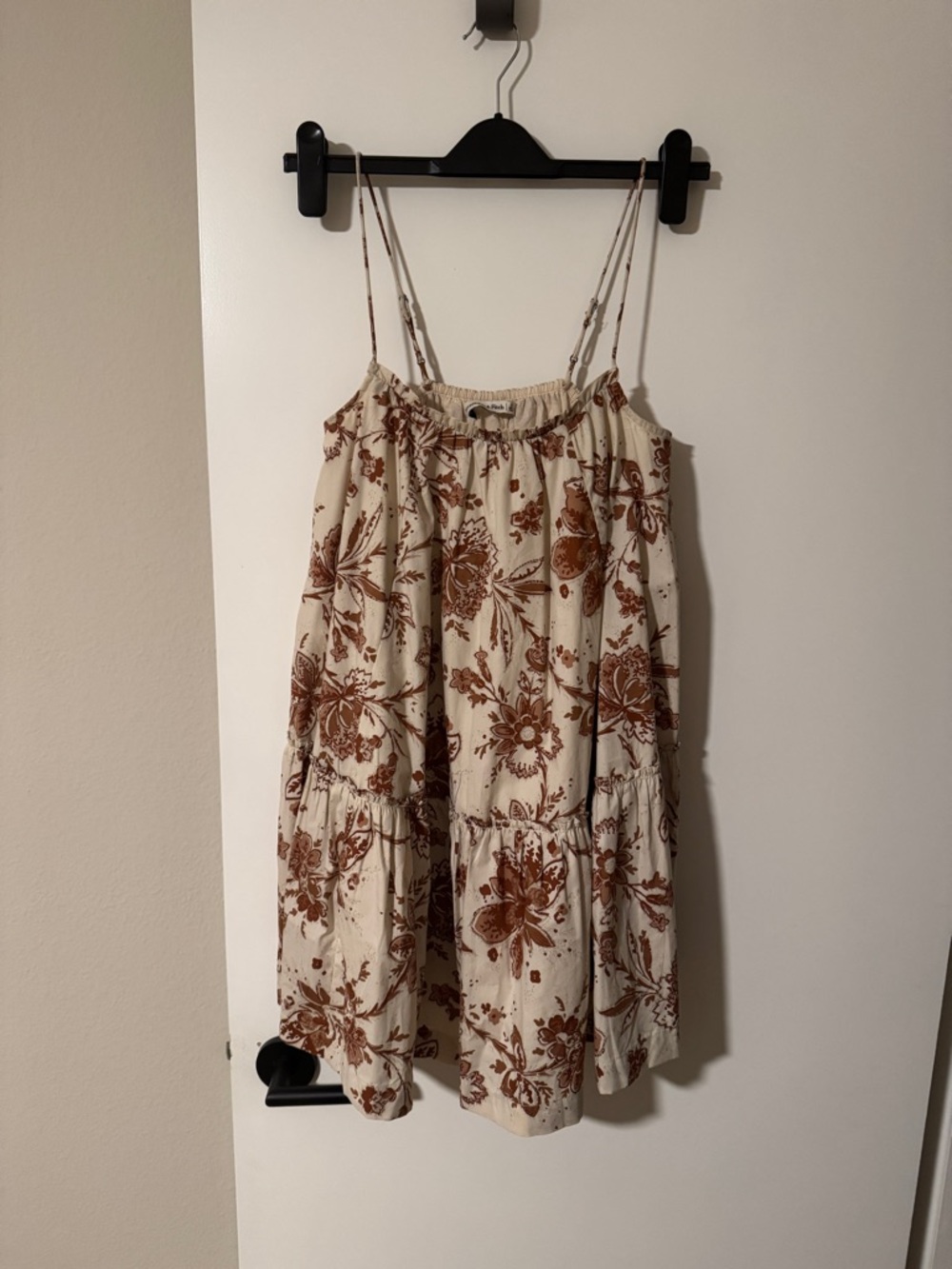 Abercrombie & Fitch Cream Dress with Rust Floral Print